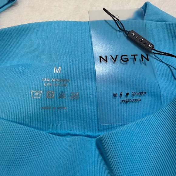 NVGTN Vibrant Sky Blue Leggings - Picture 7 of 7